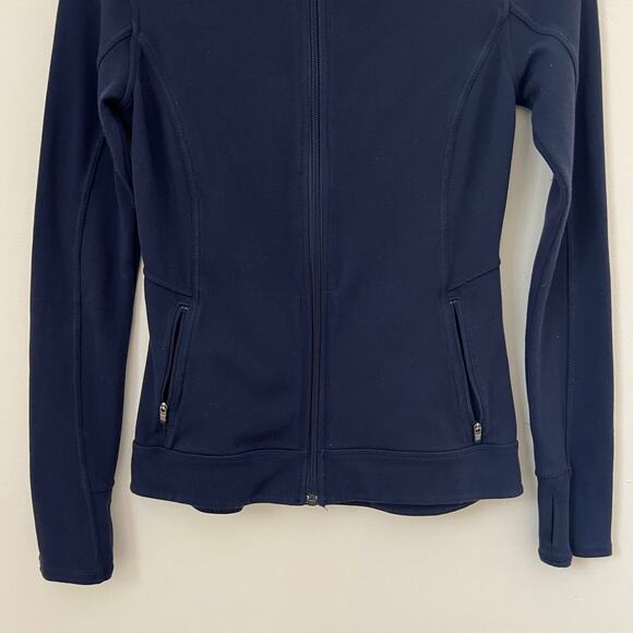 ATHLETA Womens SALUTATION JACKET Navy Blue Full Zip Size XXS - Picture 6 of 16
